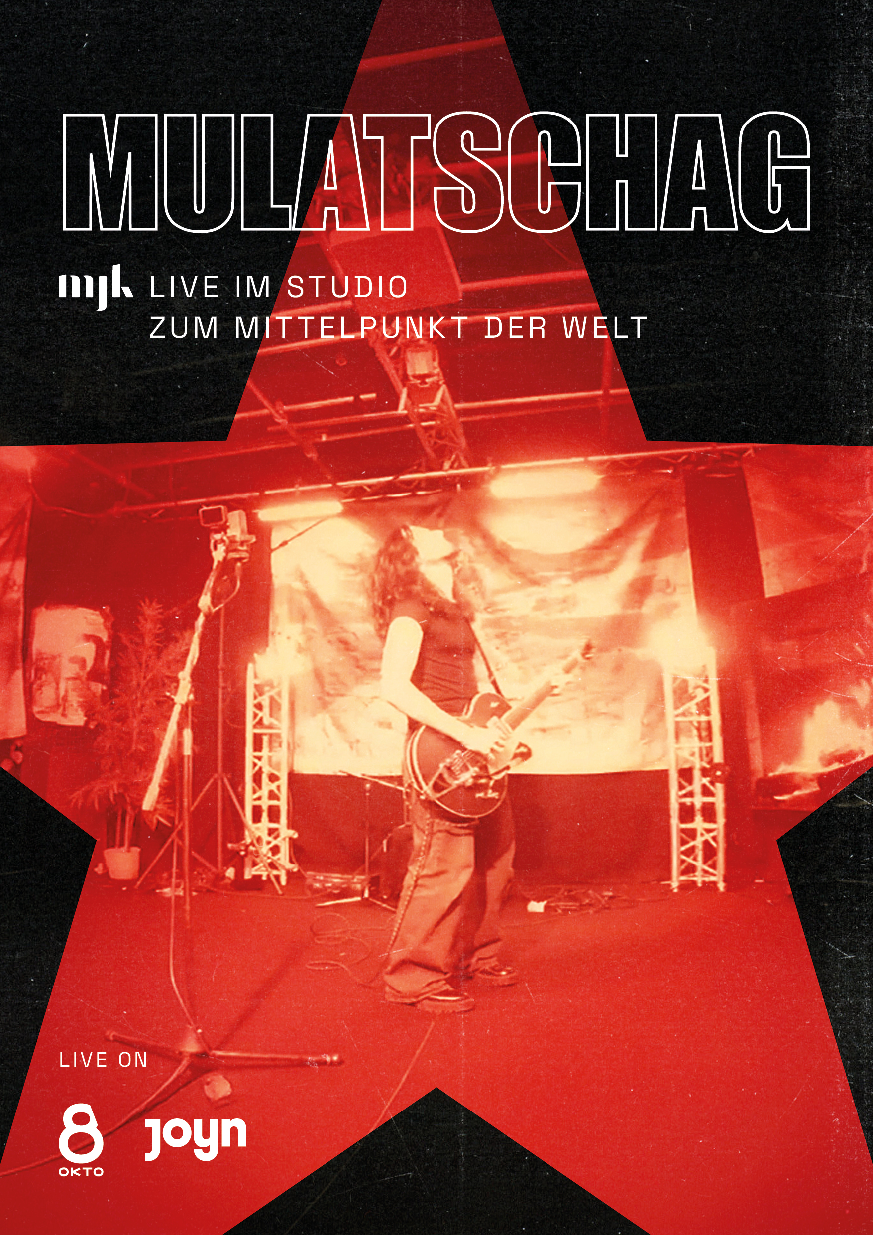 Unofficial poster for MJK live im Studio zum Mittelpunkt der Welt featuring a stylized film still with the superimposed title