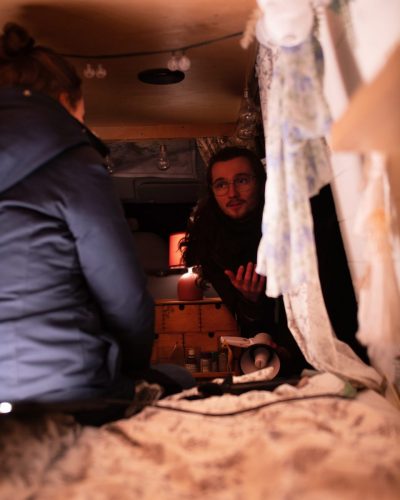 Michael J. Keplinger directing on set of the short film IRIS