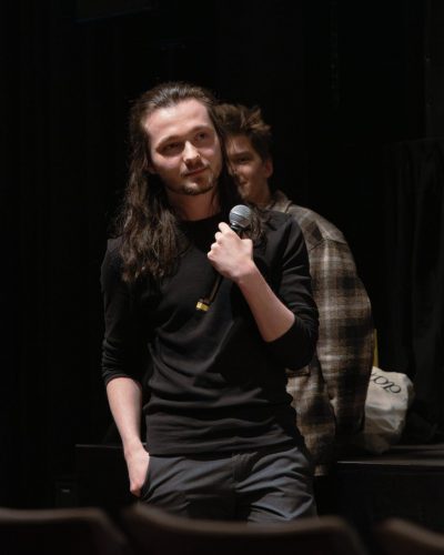 Michael J. Keplinger during the Q&A at Crossing Europe in 2024