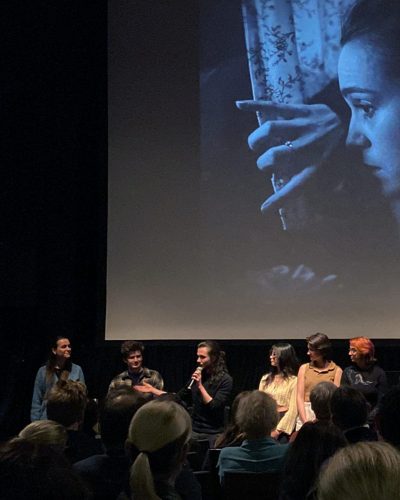 Filmmakers during the Q&A at Crossing Europe in 2024