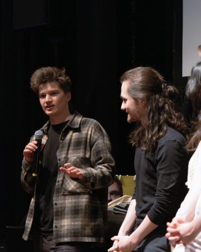 Niklas Strahammer and Michael J. Keplinger during the Q&A at Crossing Europe in 2024