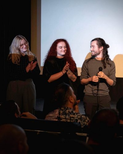 Alexandra Bogner, Simona Ascher, and Michael J. Keplinger during a Q&A at the Austrian Filmfestival 2024